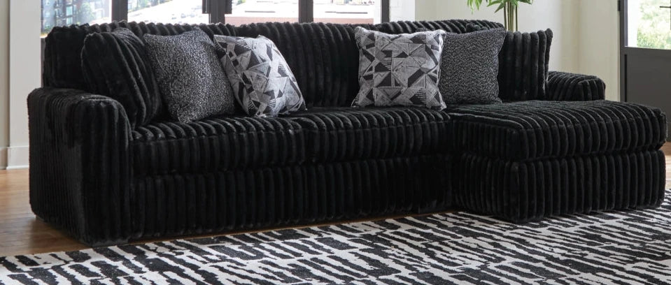 8470/8471 Midnight Onyx 2Pc Upholstered Sofa Chaise $1088.00