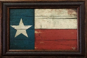 8454 "Painted Texas Flag" Framed Canvas $29.95