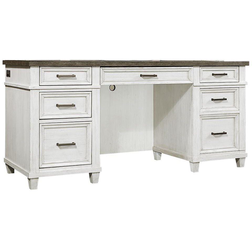 #6113 Aged Ivory Credenza Desk (Hutch Sold Separately) $1,299.95