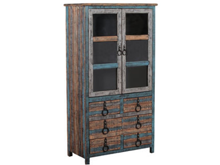 5478 Multi-Colored Rustic Curio Cabinet $549.95