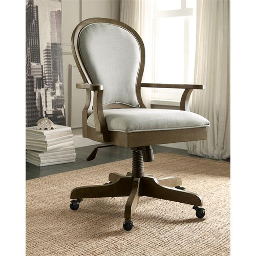 7993 Oak Scroll Back Desk Chair