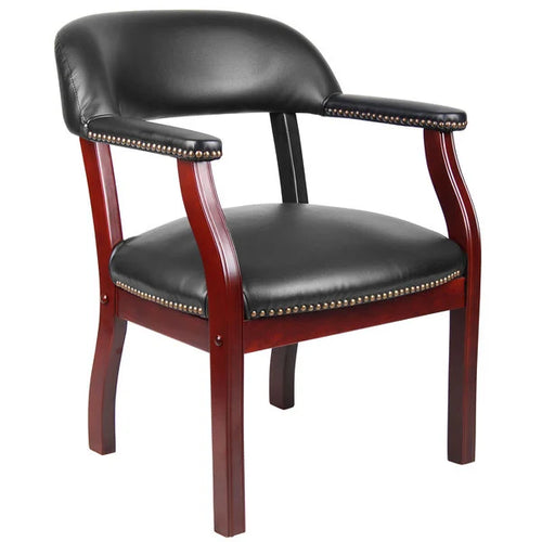 4207 Black Vinyl Mid Back Guest Chair $169.95