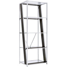 Load image into Gallery viewer, #7279 Chrome and Glass Bookcase $349.95