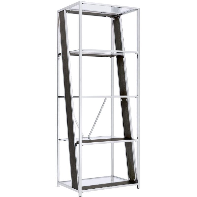 #7279 Chrome and Glass Bookcase $349.95