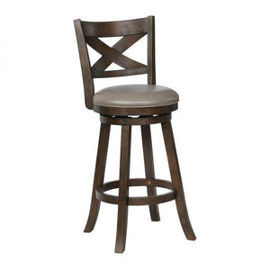 29" Gray Swivel Barstool