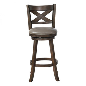 29" Gray Swivel Barstool