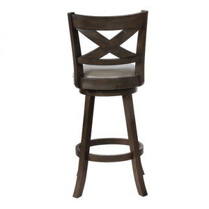 29" Gray Swivel Barstool