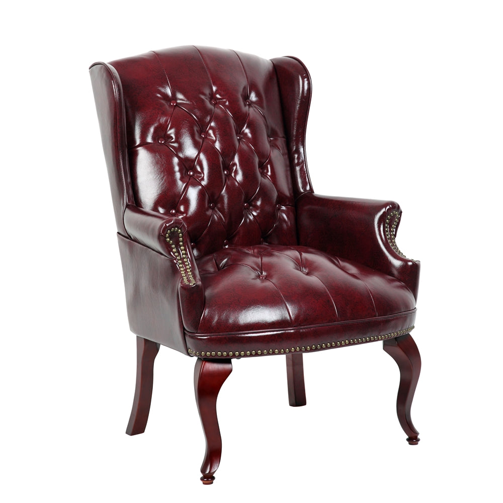 2917 Oxblood Wing Back Chair$399.95 - 1 Only!