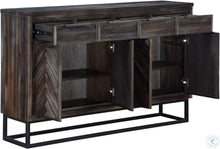 Load image into Gallery viewer, 62&quot; Aspen Herringbone 4 Drawer Storage Console