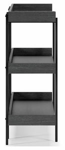 #7921 Black Grained 3-Shelf Bookcase $149.95