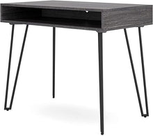 Load image into Gallery viewer, #7913 36&quot; Charcoal Desk w/Black Iron Legs $149.95
