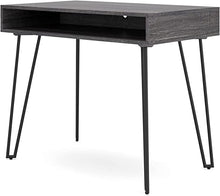 Load image into Gallery viewer, 7913 36&quot; Charcoal Desk w/Black Iron Legs $149.95