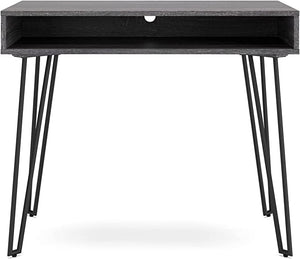 #7913 36" Charcoal Desk w/Black Iron Legs $149.95