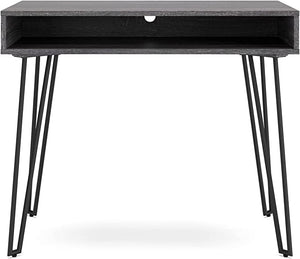 7913 36" Charcoal Desk w/Black Iron Legs $149.95