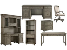 Load image into Gallery viewer, #7495 Gray Wash Hutch $1,599.95 (Credenza Not Included)