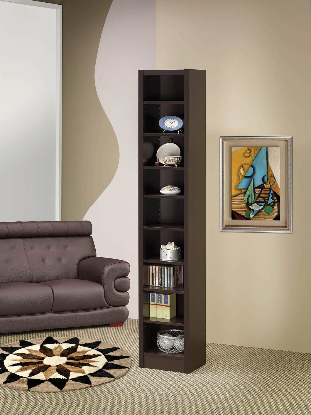 #2956 Casual Cappuccino DVD/Slim Bookcase $99.95