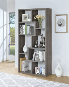 #5613 Contemporary Weathered Gray Bookcase $199.95