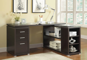 3897 Espresso L-Shape Desk $349.95