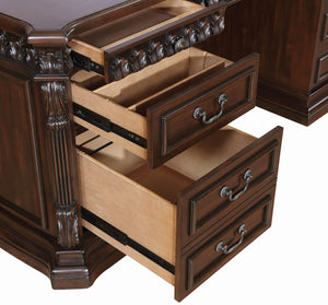 #2257 72" Traditional Rich Brown Executive Desk $2,099.95
