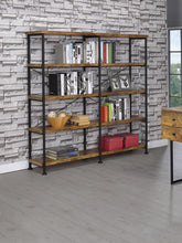 Load image into Gallery viewer, #7989 Nutmeg Wide Bookcase $229.95 (OUT OF STOCK)