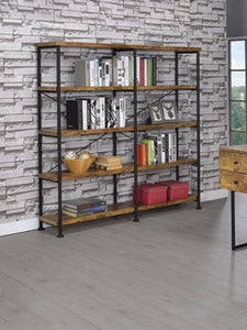 #7989 Nutmeg Wide Bookcase $229.95 (OUT OF STOCK)