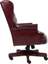 Load image into Gallery viewer, 3980 Oxblood Wing Back Executive Desk Chair $399.95