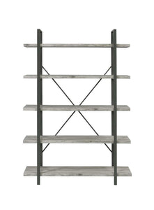 #7779 Metal "X" Back 5 Shelf Bookcase $239.95