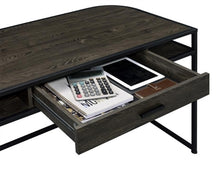 Load image into Gallery viewer, C7275 Dark Oak and Metal Writing Desk $129 - CLEARANCE