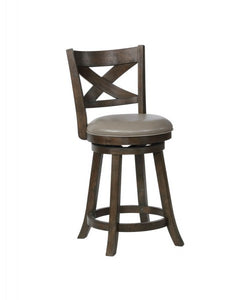 29" Gray Swivel Barstool