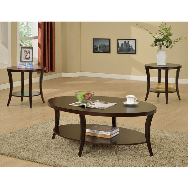 Contemporary 3pc Occasional Table Set