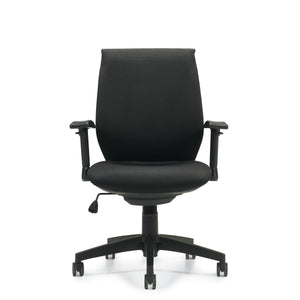7996 Black Fabric Synchro-Tilter Desk Chair