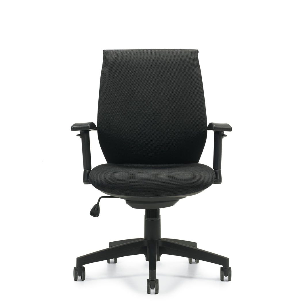 7996 Black Fabric Synchro-Tilter Desk Chair $188