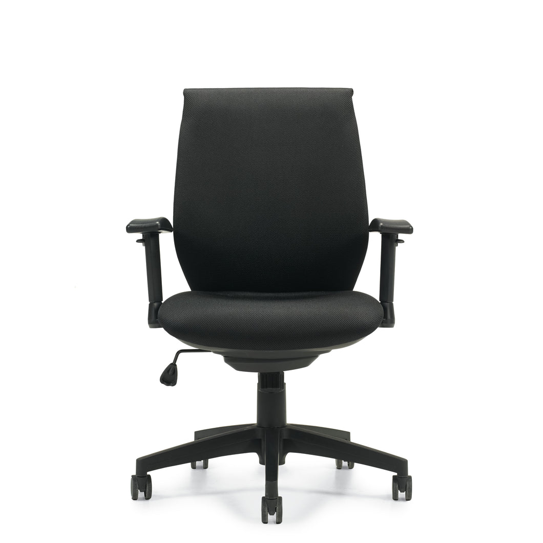 7996 Black Fabric Synchro-Tilter Desk Chair