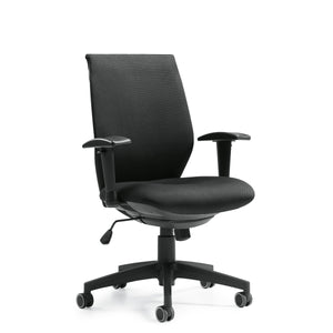 7996 Black Fabric Synchro-Tilter Desk Chair $188