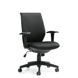 7996 Black Fabric Synchro-Tilter Desk Chair