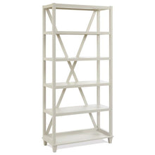 Load image into Gallery viewer, #7086 Off White 5 Shelf &quot;X&quot; Back Bookshelf $499.95