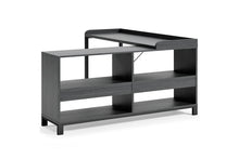 Load image into Gallery viewer, #7640 47&quot; Black Grained Desk w/Return $188.00