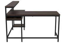 Load image into Gallery viewer, 6548 54&quot; Brown Grain L Shape Desk w/Storage $269.95