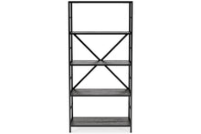 Load image into Gallery viewer, 7534 Dark Oak and Metal Bookcase $169.95