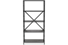 Load image into Gallery viewer, #7534 Dark Oak and Metal Bookcase $169.95