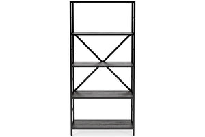 #7534 Dark Oak and Metal Bookcase $169.95
