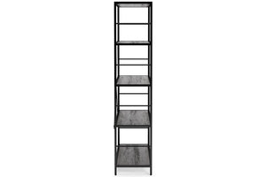 #7534 Dark Oak and Metal Bookcase $169.95