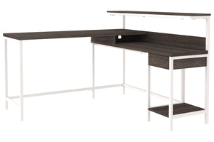 6370 55" L Shaped Desk w/Storage White Frame $249.95