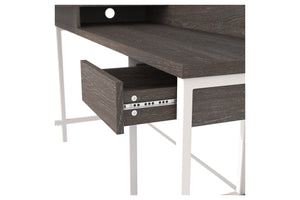 #6370 55" L Shaped Desk w/Storage White Frame $299.95