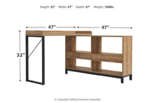 Load image into Gallery viewer, #6062 47&quot; Natural Finish Desk w/Return $199.95
