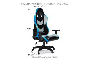 8041 Black LED Light Up Gaming Chair