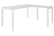 Load image into Gallery viewer, 3515 61&quot; White Glass Top L-Shape Desk $299.95
