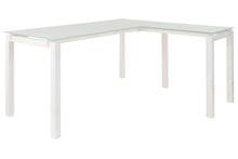 Load image into Gallery viewer, #3515 White Glass Top L-Shape Desk $299.95