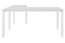 Load image into Gallery viewer, 3515 61&quot; White Glass Top L-Shape Desk $299.95