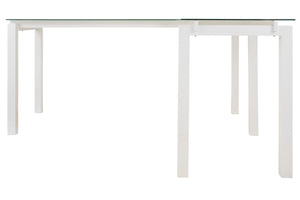 3515 61" White Glass Top L-Shape Desk $299.95